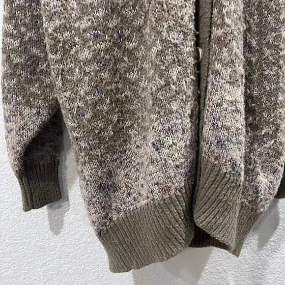 M.J. Carroll Button Front Cardigan Size Large Wool Grandpa Sweater Retro 90s Vtg - Picture 4 of 7